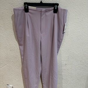 Ladies lilac color high rise tailored trousers